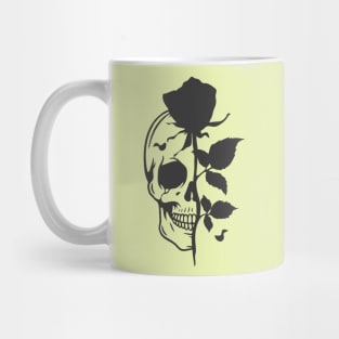 Half skull Half Rose Mug